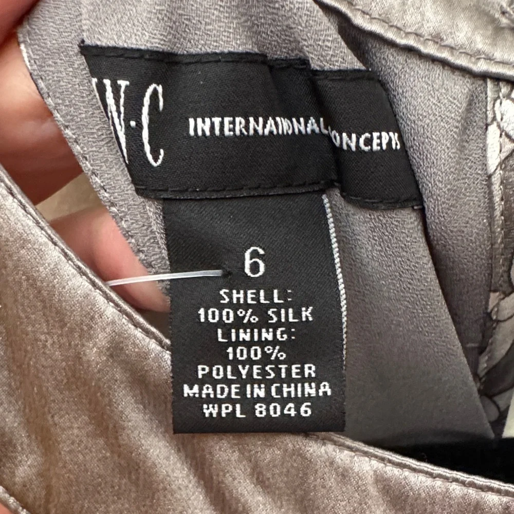 I.N.C -100% silk halter dress-chain link pattern - Picture 4 of 8